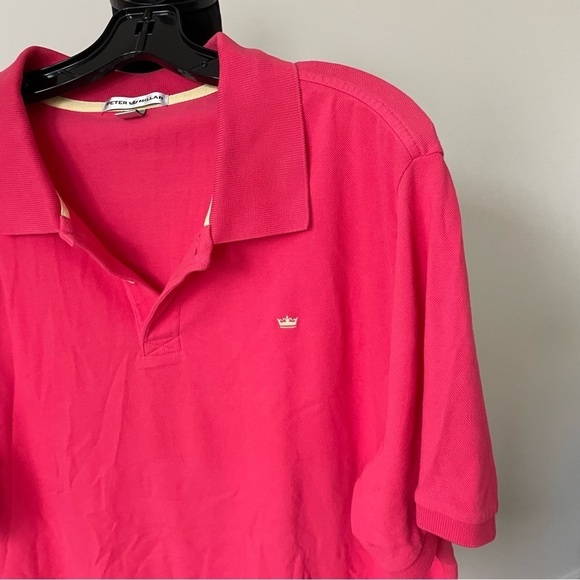 Peter Millar Salmon Pink Stretch Cotton Short Sleeve Polo Shirt EUC Size XL - Picture 3 of 6